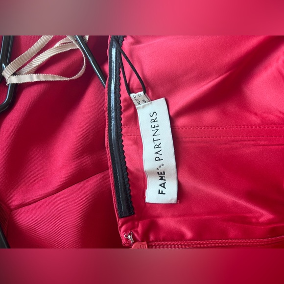 NWT Fame & Partners The Seller Red Strapless Bustier Evening Gown - Picture 6 of 7